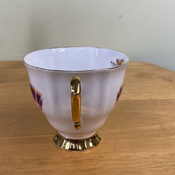 Vintage Windsor Bone China Royal Canadian Tartan Teacup & Saucer Made in England - Picture 8 of 16
